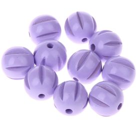 Longitudinal grooved beads 14mm - 10 pieces 'lilac' 128 in stock 