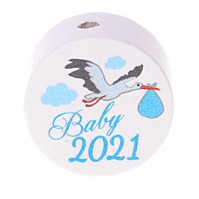 Motivperle / Scheibe Baby 2021 'hellblau' 0 auf Lager