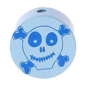 Motivperle Scheibe Happy Skull 'babyblau' 870 auf Lager