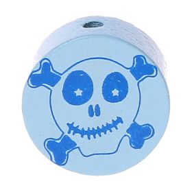 Motivperle Scheibe Happy Skull 'babyblau' 863 auf Lager