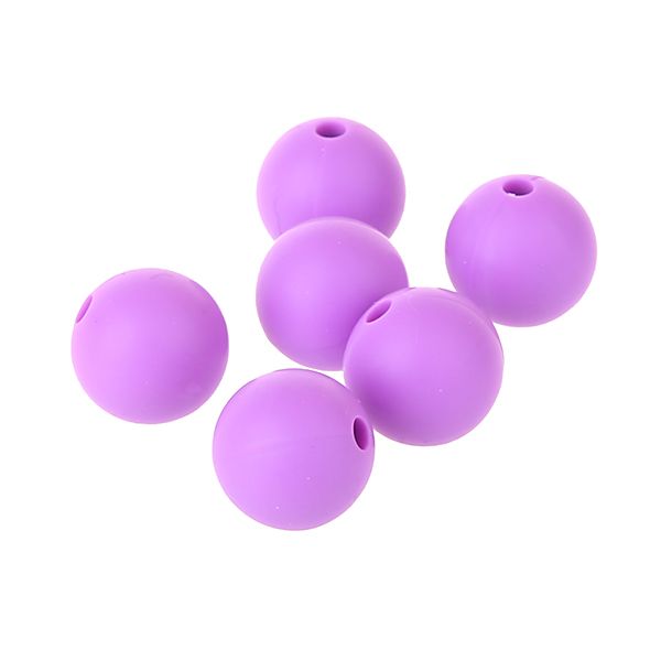 Silikonperle 12mm 'lavendel' 247 auf Lager