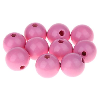 Holzperlen 18mm • 10 Stück 'babyrosa' 345 auf Lager