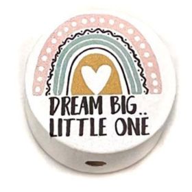 Motivperle "dream big little one" 'weiß' 42 auf Lager