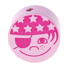 Pirate motif bead disc 'pink' 834 in stock 