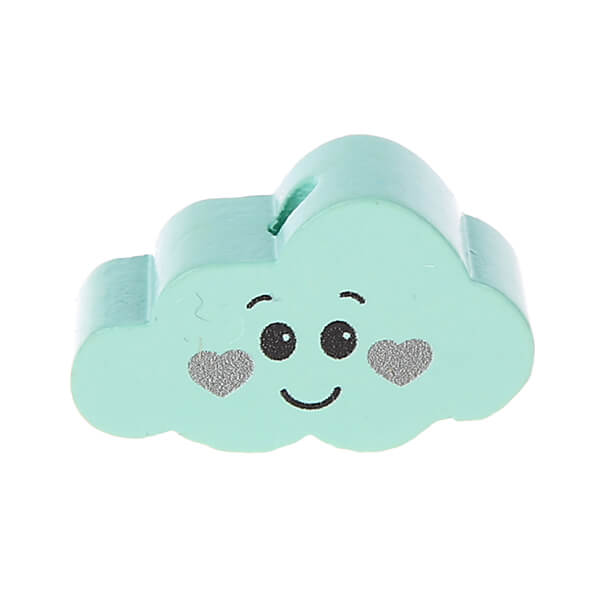 Motivperle Wolke Gesicht 'mint' 40 auf Lager