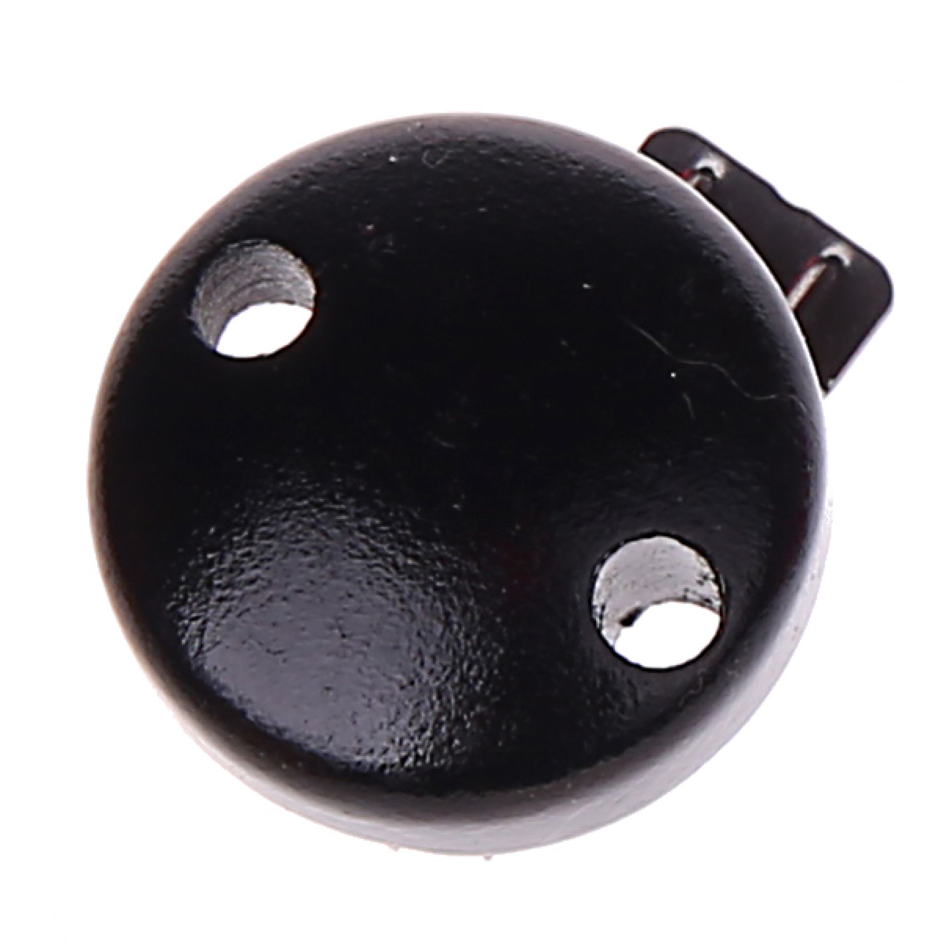 Schnullerclip mini / Holzclip Ø30mm 'schwarz' 260 auf Lager
