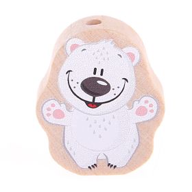 Motif bead polar bear nature 'pink' 28 in stock 