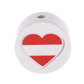 Motif bead disc flag heart 'Austria' 453 in stock 