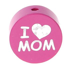 Reversible motif bead I Love MOM / DAD 'pink' 589 in stock 