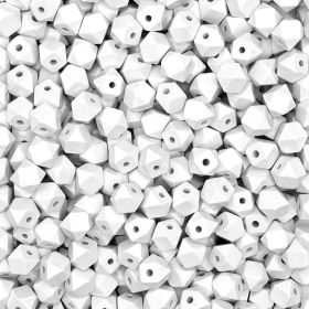 Hexagonperlen 12 mm 'weiß' 2668 auf Lager