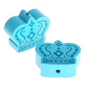 Royal crown motif bead 'light turquoise' 652 in stock 