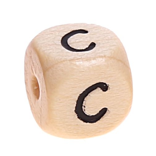 Buchstabenwürfel Holz bedruckt 11 mm B-ware 10 Stück 'C' 23 auf Lager