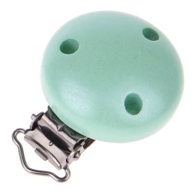 Wooden clip / pacifier clip mother-of-pearl Ø35mm 'mint' 540 in stock 