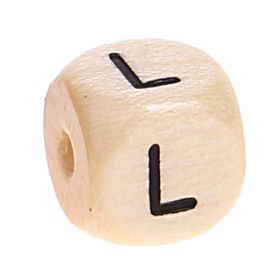 Buchstabenwürfel Holz bedruckt 11 mm B-ware 10 Stück 'L' 0 auf Lager