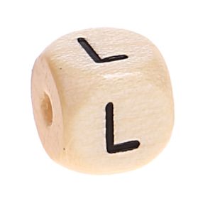 Letter cube wood embossed 10 mm 'L' 0 in stock 