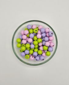 Holzperlen-Mix 10mm • 50 Stück 'Sommerwiese' 16 auf Lager