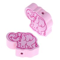 Elephant II motif bead 'pink' 1394 in stock 