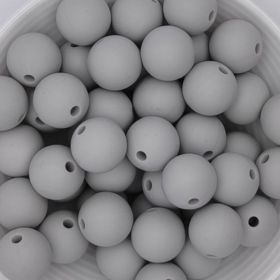 Silicone bead 12mm 'light gray' 34 in stock 