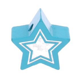 Glitter star motif bead 'light turquoise' 177 in stock 