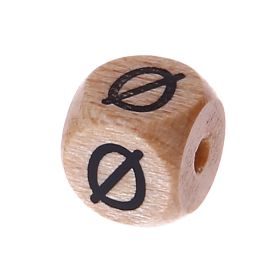 Letter beads letter cube wood embossed 10mm 'Ø' 102 in stock 