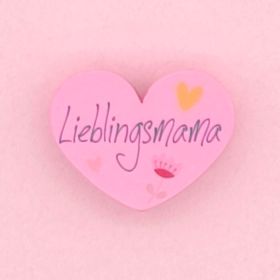 Motivperle Herz Lieblingsmama 'babyrosa' 87 auf Lager