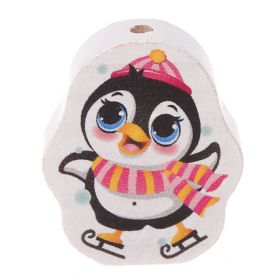 Penguin motif bead 'Scarf pink' 33 in stock 