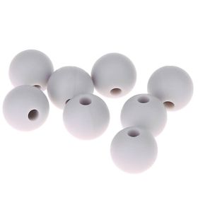 Silicone bead 9mm 'light gray' 40 in stock 