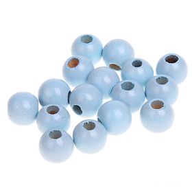 Holzperlen 8mm • 50 Stück 'babyblau' 179 auf Lager