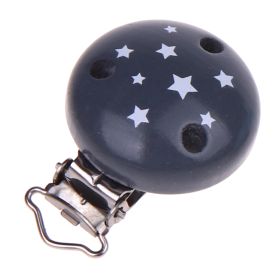 Pacifier clip star motif 'gray' 587 in stock 