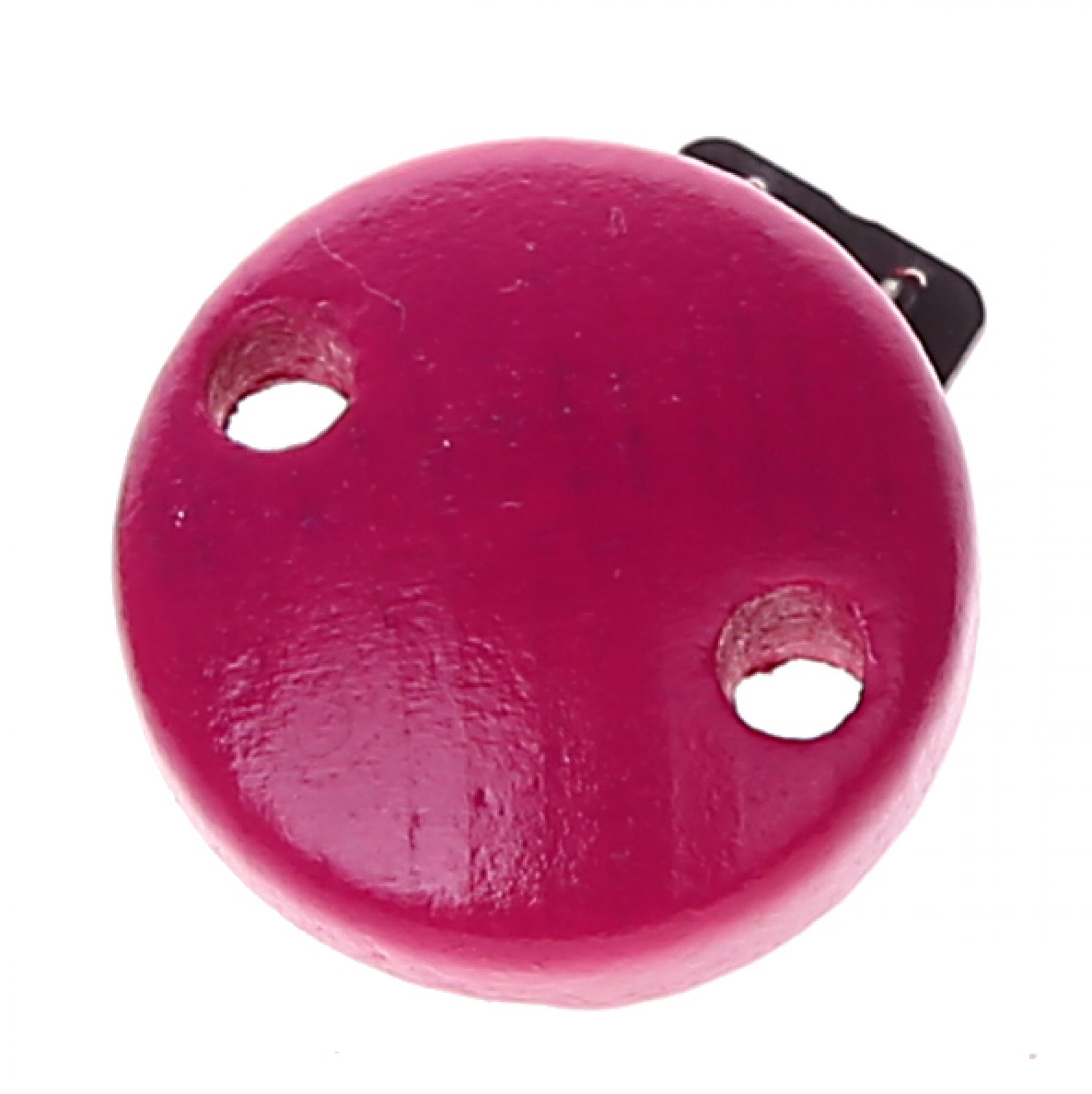 Schnullerclip mini / Holzclip Ø30mm 'dunkelpink' 350 auf Lager