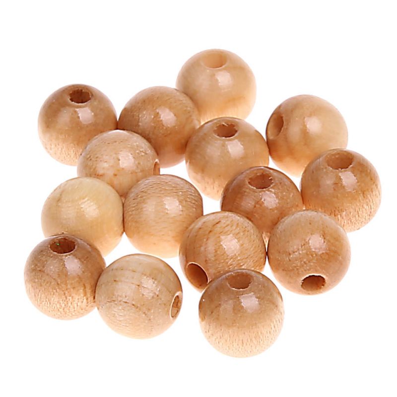 Holzperlen 10mm • 50 Stück 'natur' 312 auf Lager