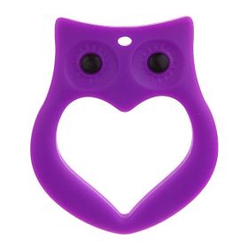Owl teething ring 'purple' 9 in stock 