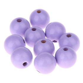 Wooden beads 15mm - 10 pieces 'lilac' 87 in stock 