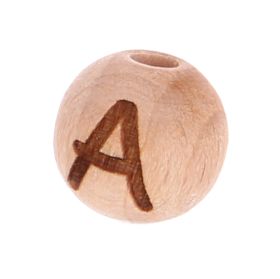 Letter beads 12mm with laser engraving - drilled vertically 'A' 556 in stock 