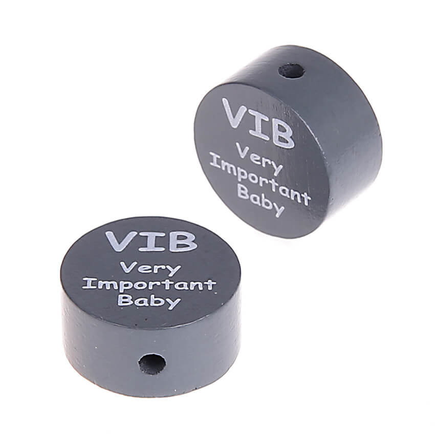 Motivperle Scheibe VIB Very Important Baby 'grau' 1181 auf Lager