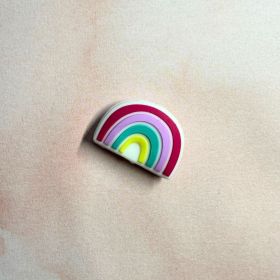 Regenbogen-Motivperle aus Silikon 'lila' 28 auf Lager