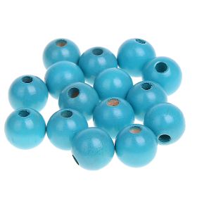 Wooden beads 12mm - 25 pieces 'light turquoise' 57 in stock 