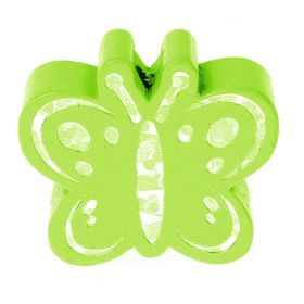 Motivperle Schmetterling Glitzer 'gelbgrün' 1041 auf Lager