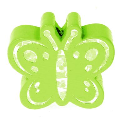Motivperle Schmetterling Glitzer 'gelbgrün' 1123 auf Lager