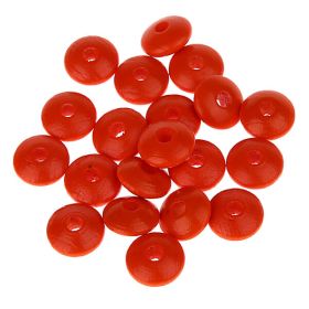 Linsen-Perlen Holzlinsen 10mm • 50 Stück 'orange' 219 auf Lager
