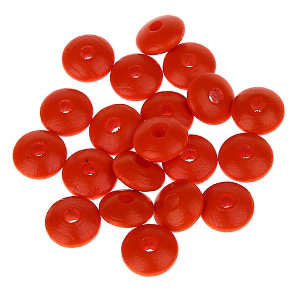 Holzlinsen 10mm • 50 Stück 'orange' 214 auf Lager