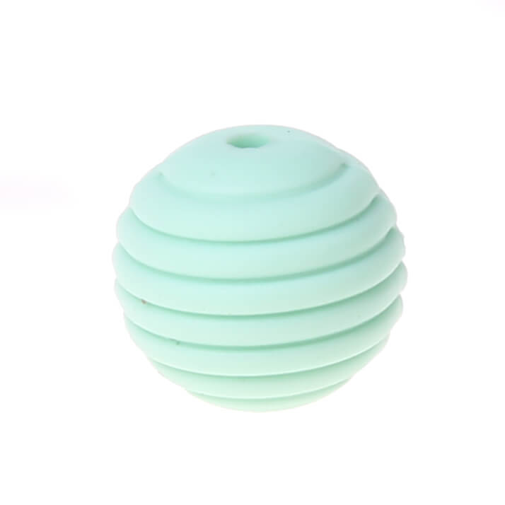 Silikon Rillenperle Ø15mm 'mint' 0 auf Lager