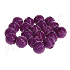 Grooved beads 10mm - 25 pieces 'purple' 76 in stock 