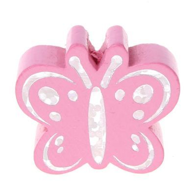 Motivperle Schmetterling Glitzer 'babyrosa' 1052 auf Lager