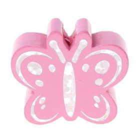 Motivperle Schmetterling Glitzer 'babyrosa' 811 auf Lager