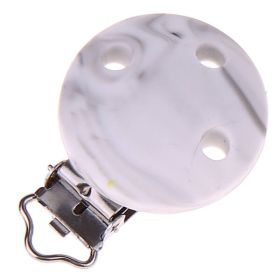 Silicone clip pacifier clip 35mm 'marble' 248 in stock 