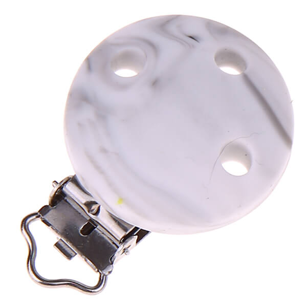 Silikonclip Schnullerclip 35mm 'marmor' 349 auf Lager
