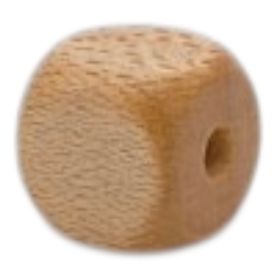 Buchstabenperlen Buchstabenwürfel Holz geprägt 10mm 'leer' 0 auf Lager
