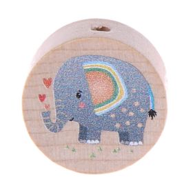 Motivperle Elefant (Scheibe) 'grau' 23 auf Lager