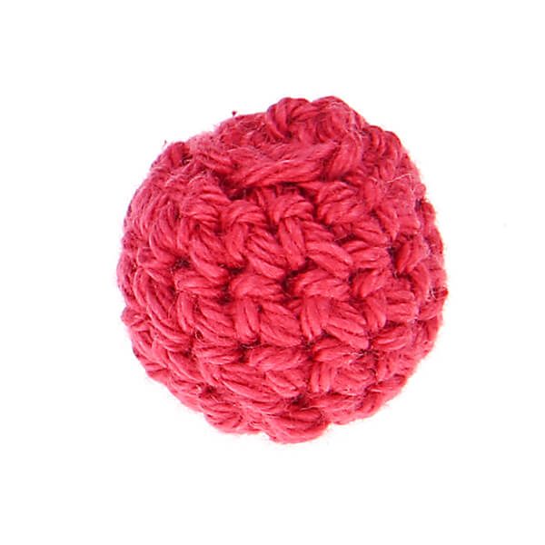 Häkelperle 20 mm 'bordeaux' 219 auf Lager